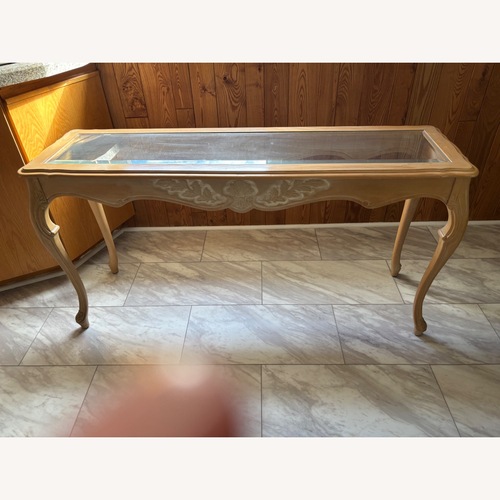 Used Light Brown Wood Side Table for sale on AptDeco