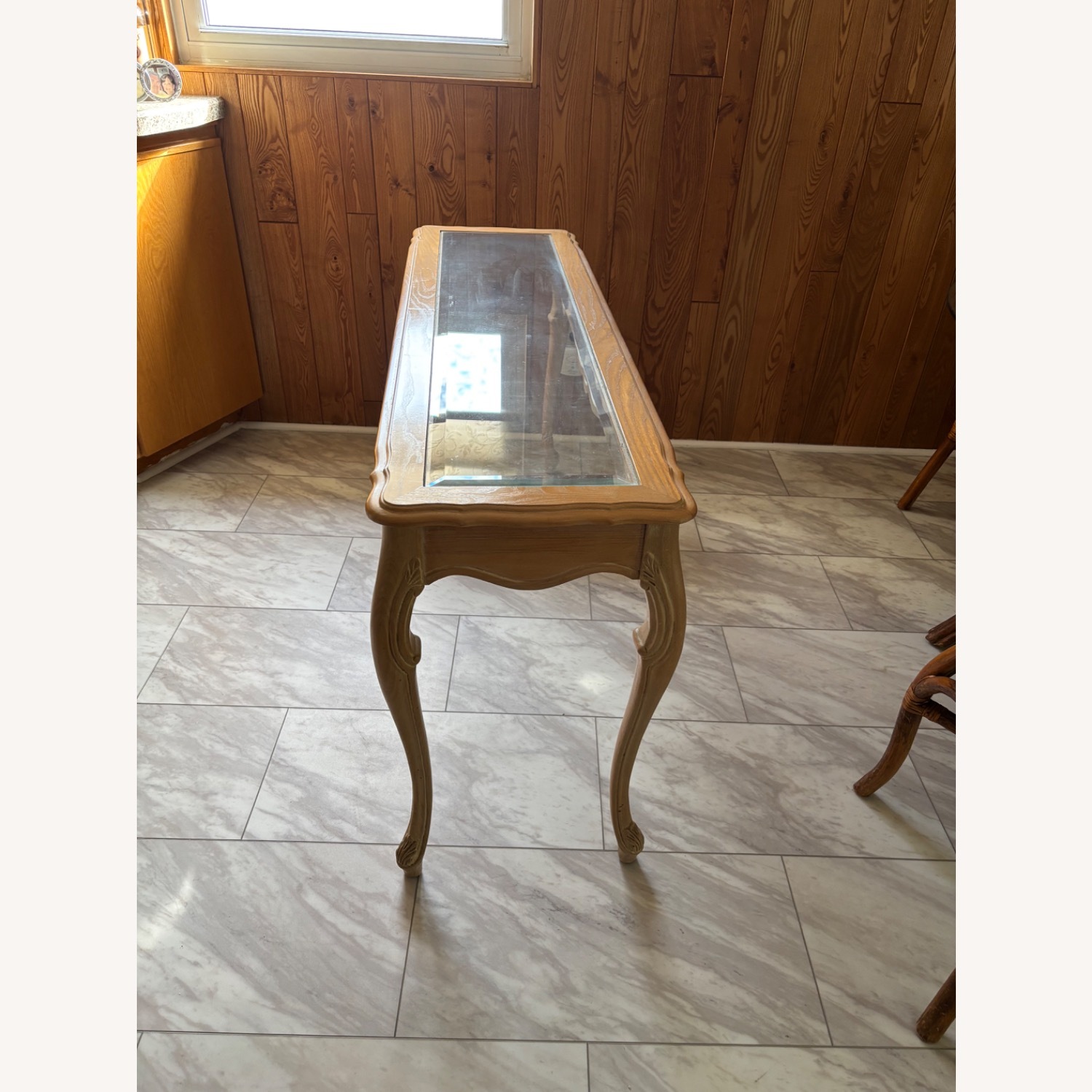 Light Brown Wood Side Table - image-2