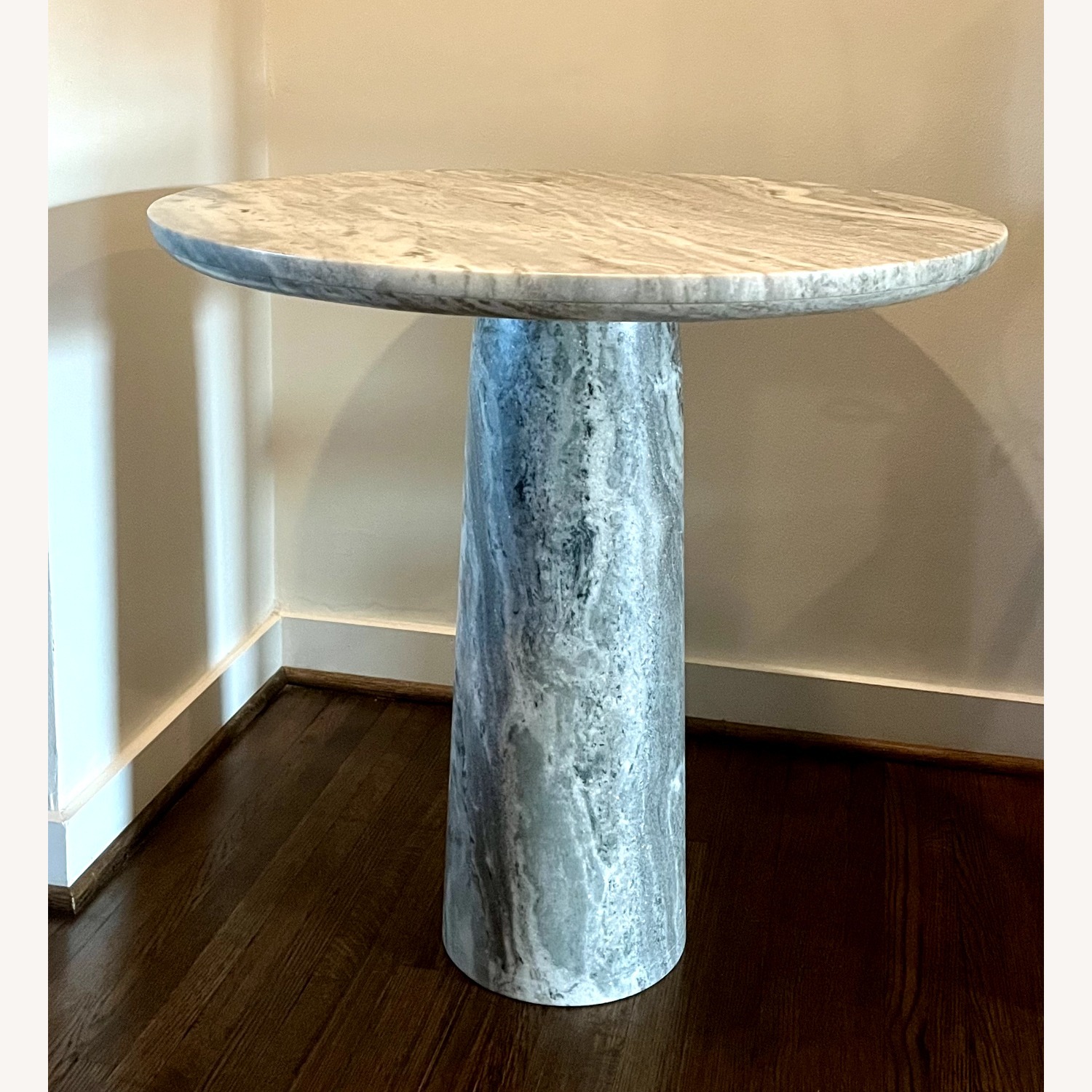 CB2 Babylon 30" Round Torrento Grey Marble Bistro Table - image-4