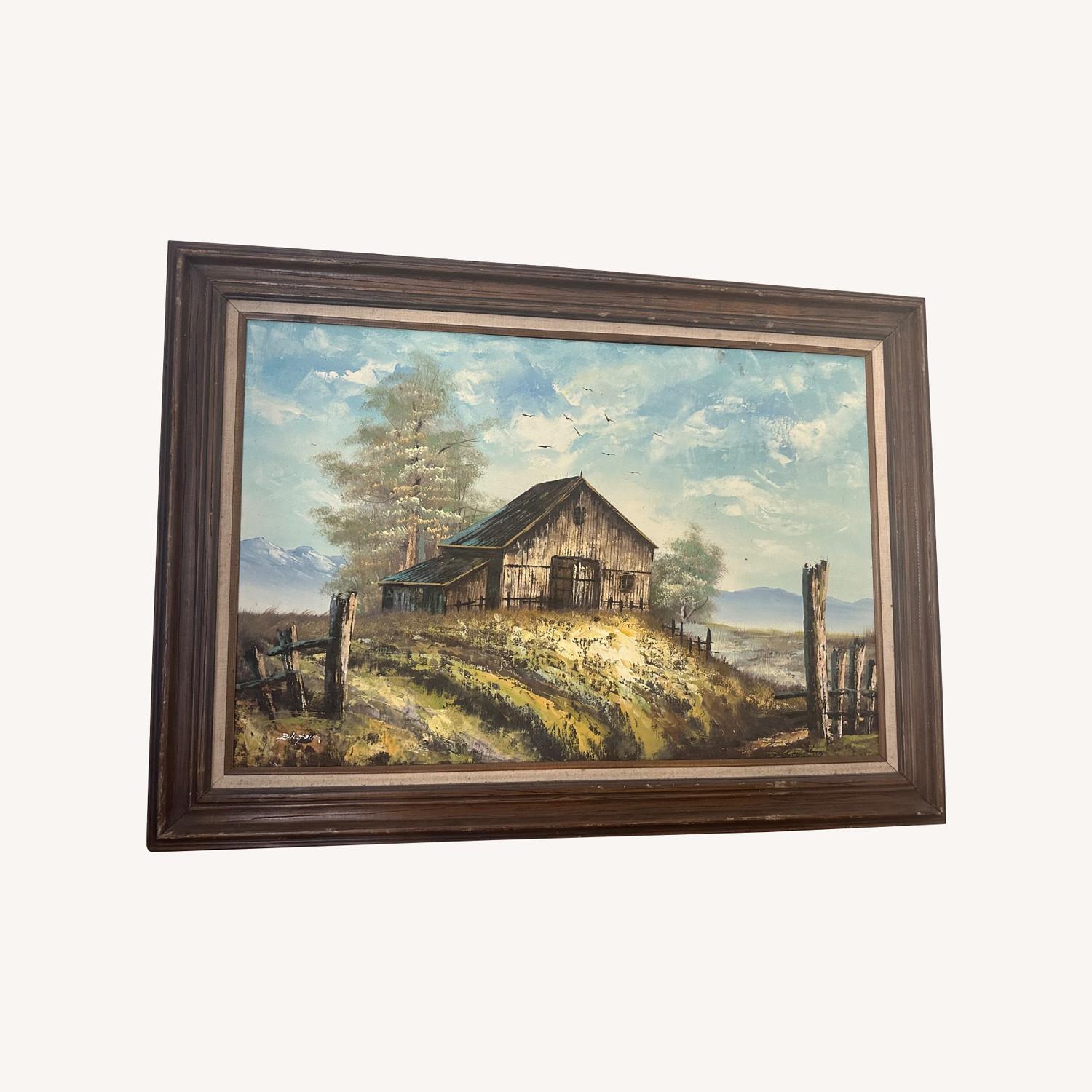 Antique Dark Brown Wall Art - image-0