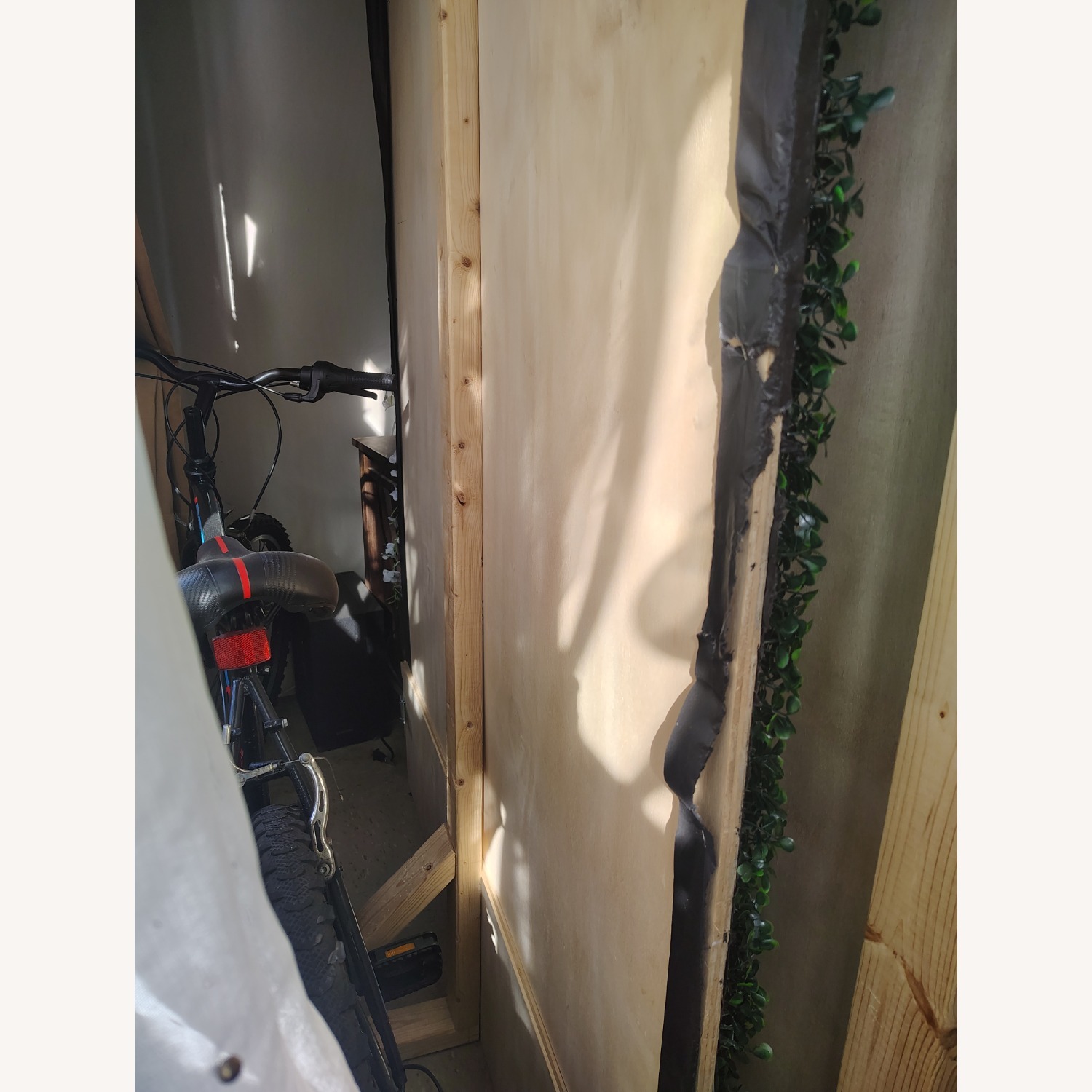 Hand Made Grass Wall Panel W Stand - image-3