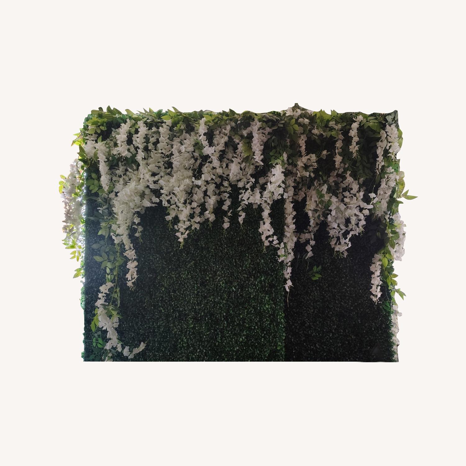 Hand Made Grass Wall Panel W Stand - image-0
