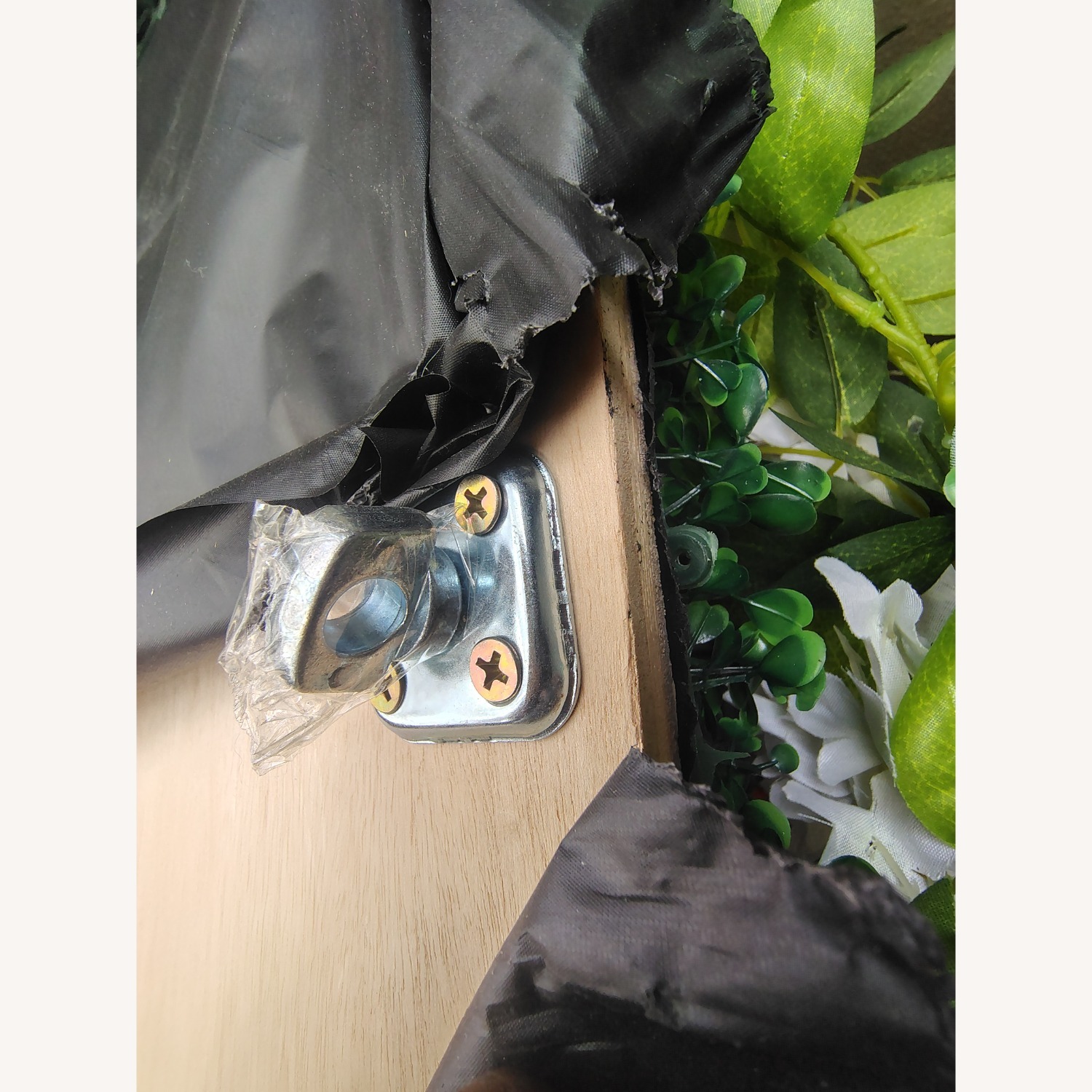 Hand Made Grass Wall Panel W Stand - image-5