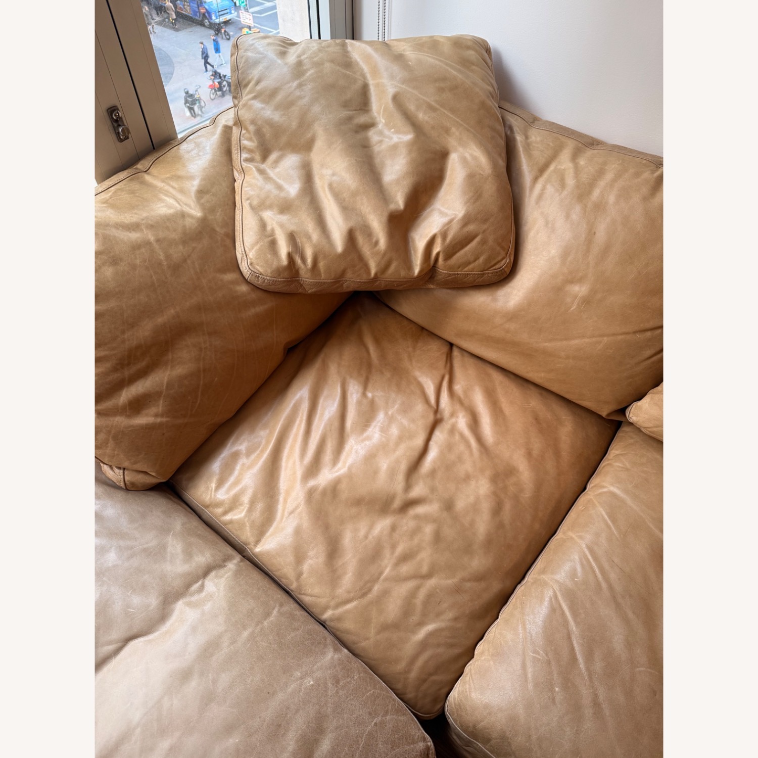 Restoration Hardware Cloud Modular Leather Sofa - image-10