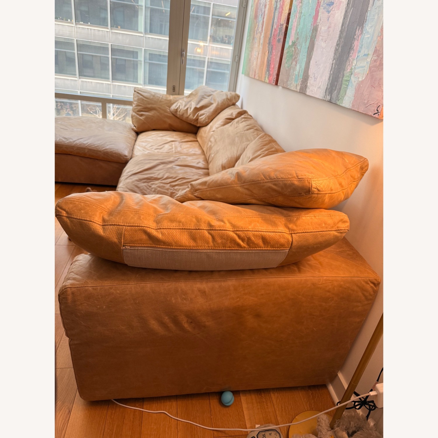 Restoration Hardware Cloud Modular Leather Sofa - image-2