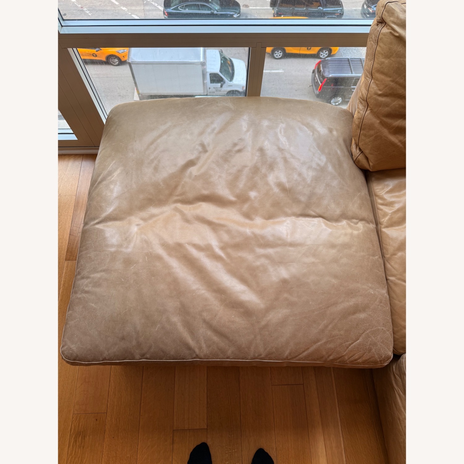 Restoration Hardware Cloud Modular Leather Sofa - image-9