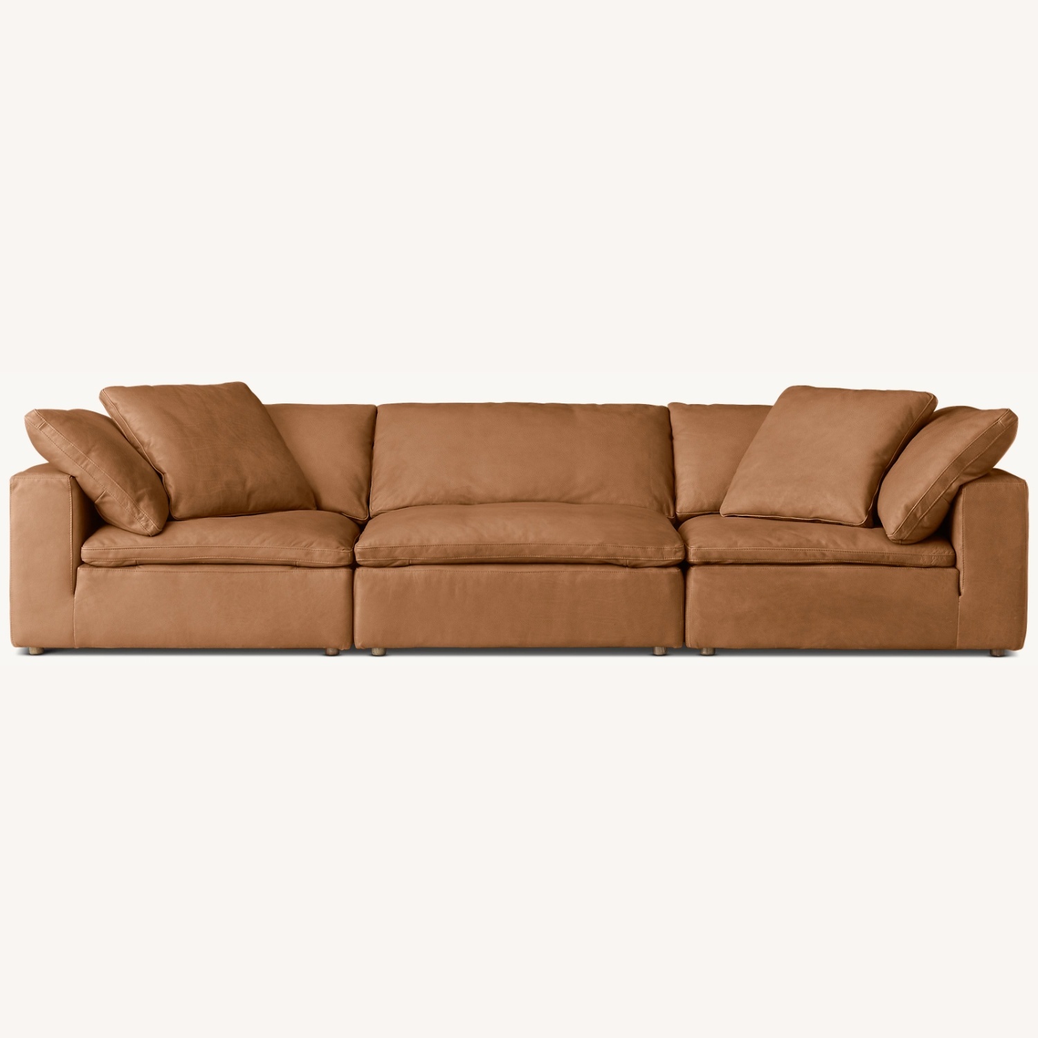 Restoration Hardware Cloud Modular Leather Sofa - image-0