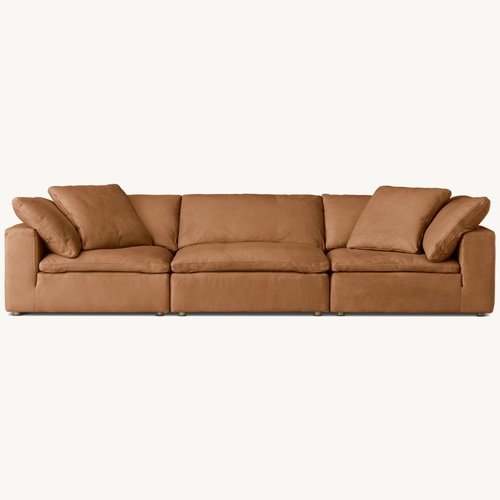 Used Restoration Hardware Cloud Modular Leather Sofa for sale on AptDeco