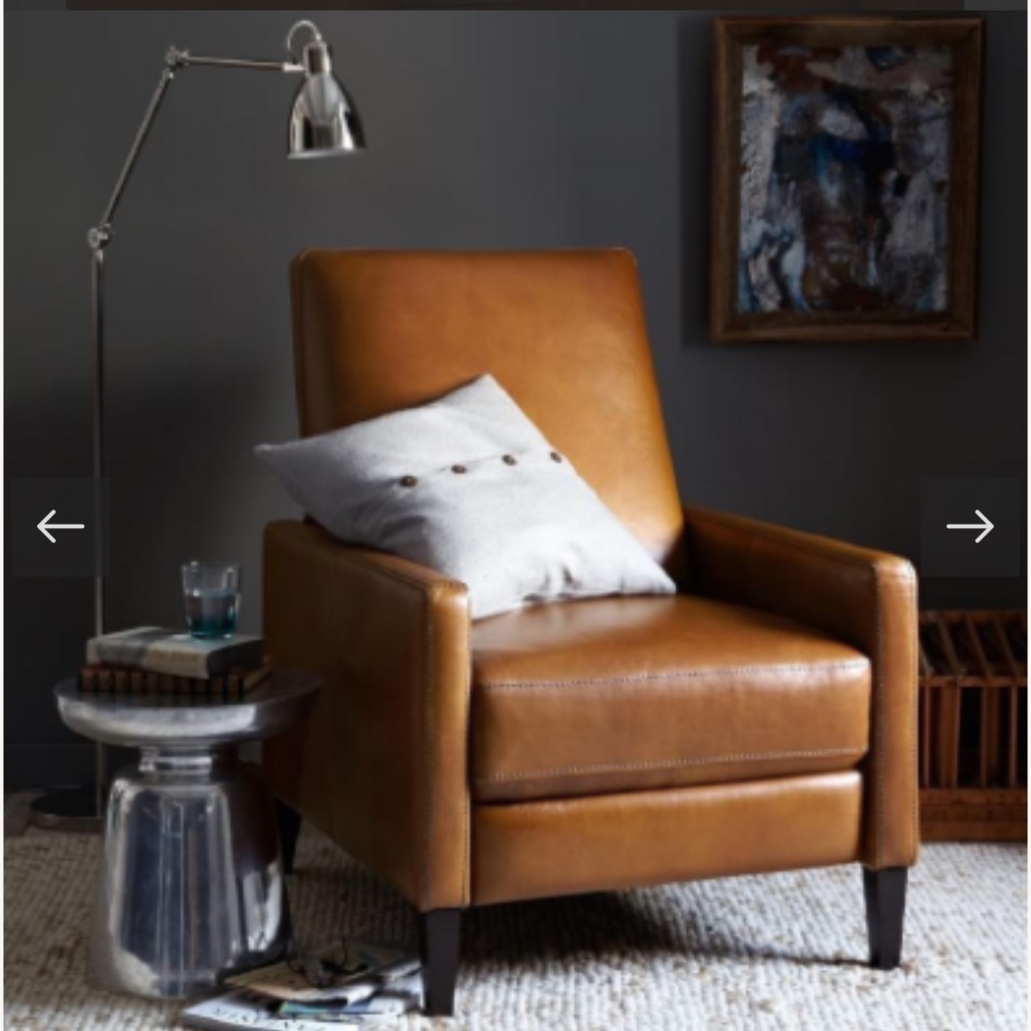 West Elm Sedgwick Leather Recliner - image-2