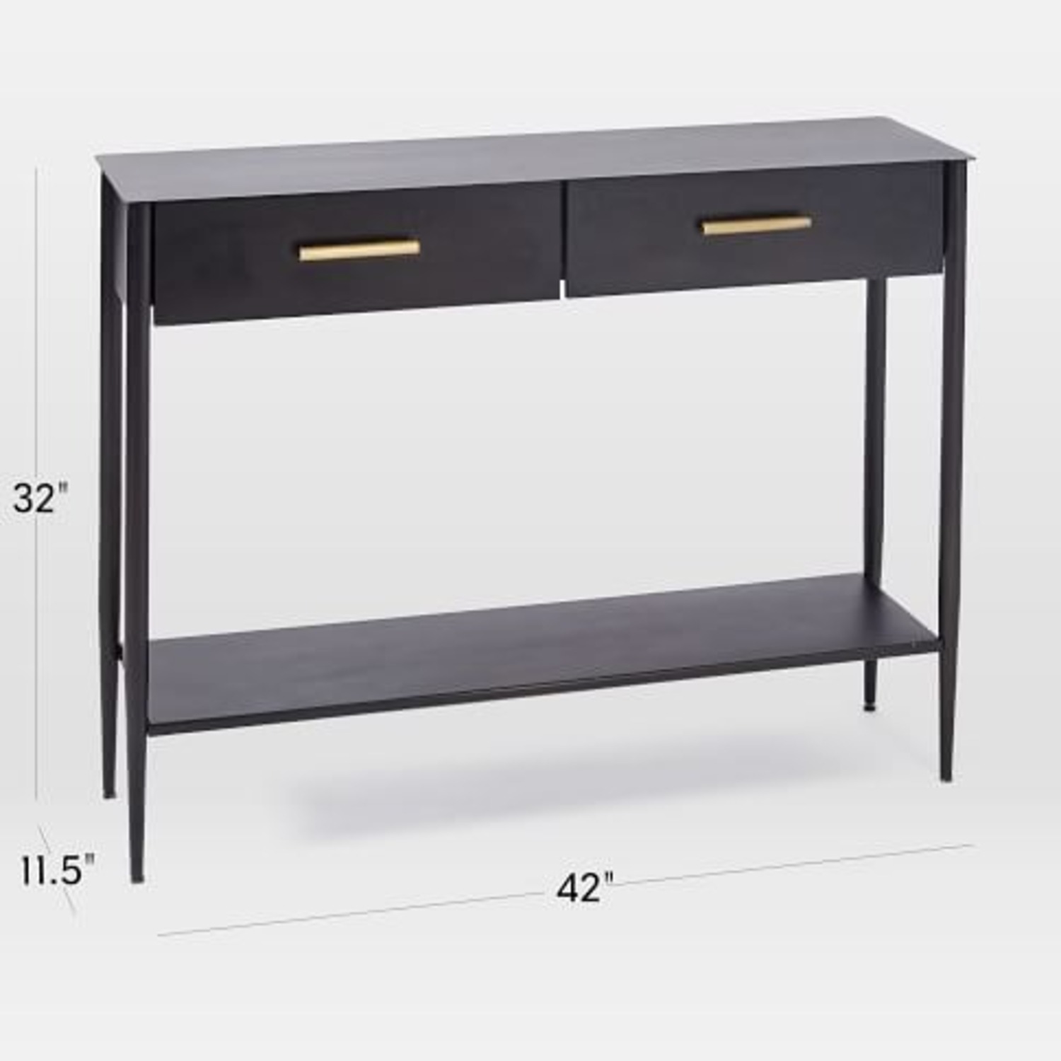 West Elm Black Metalwork Console 42" - image-6