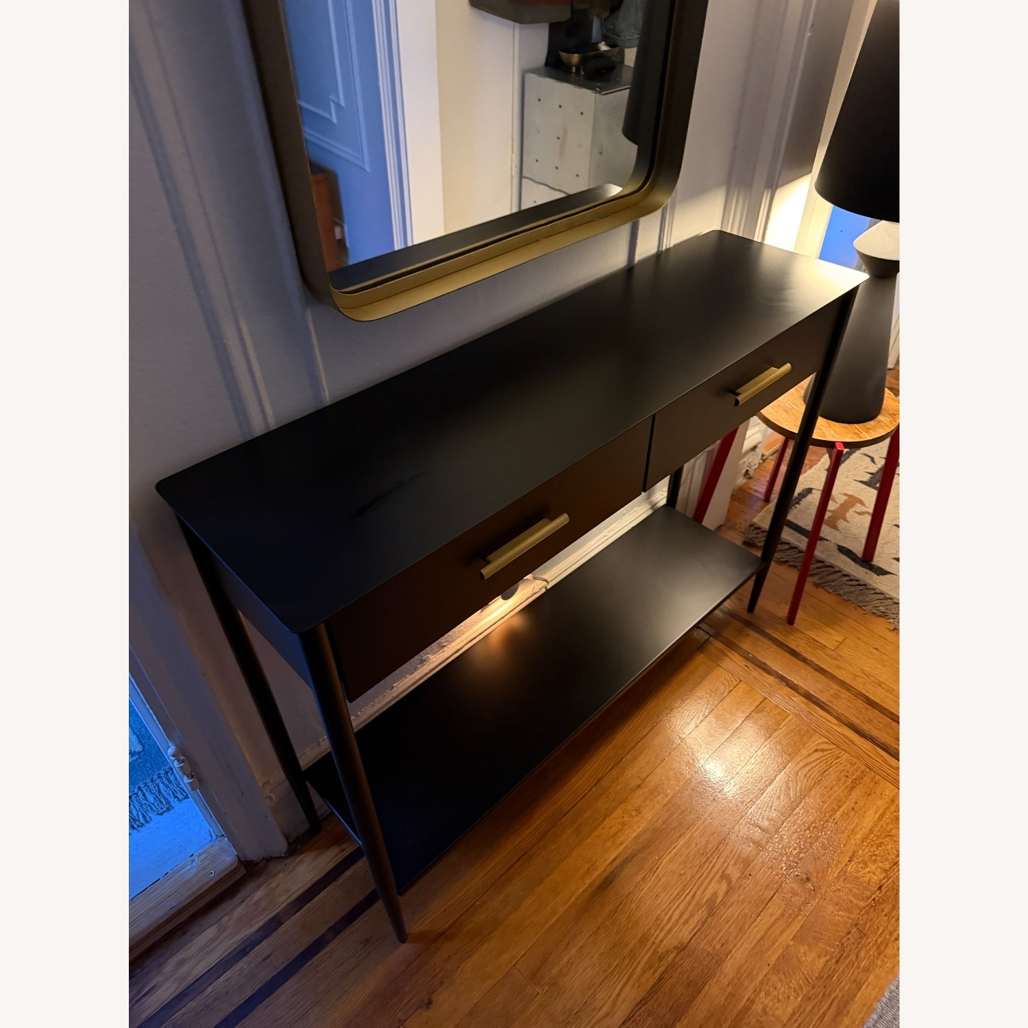 West Elm Black Metalwork Console 42" - image-2