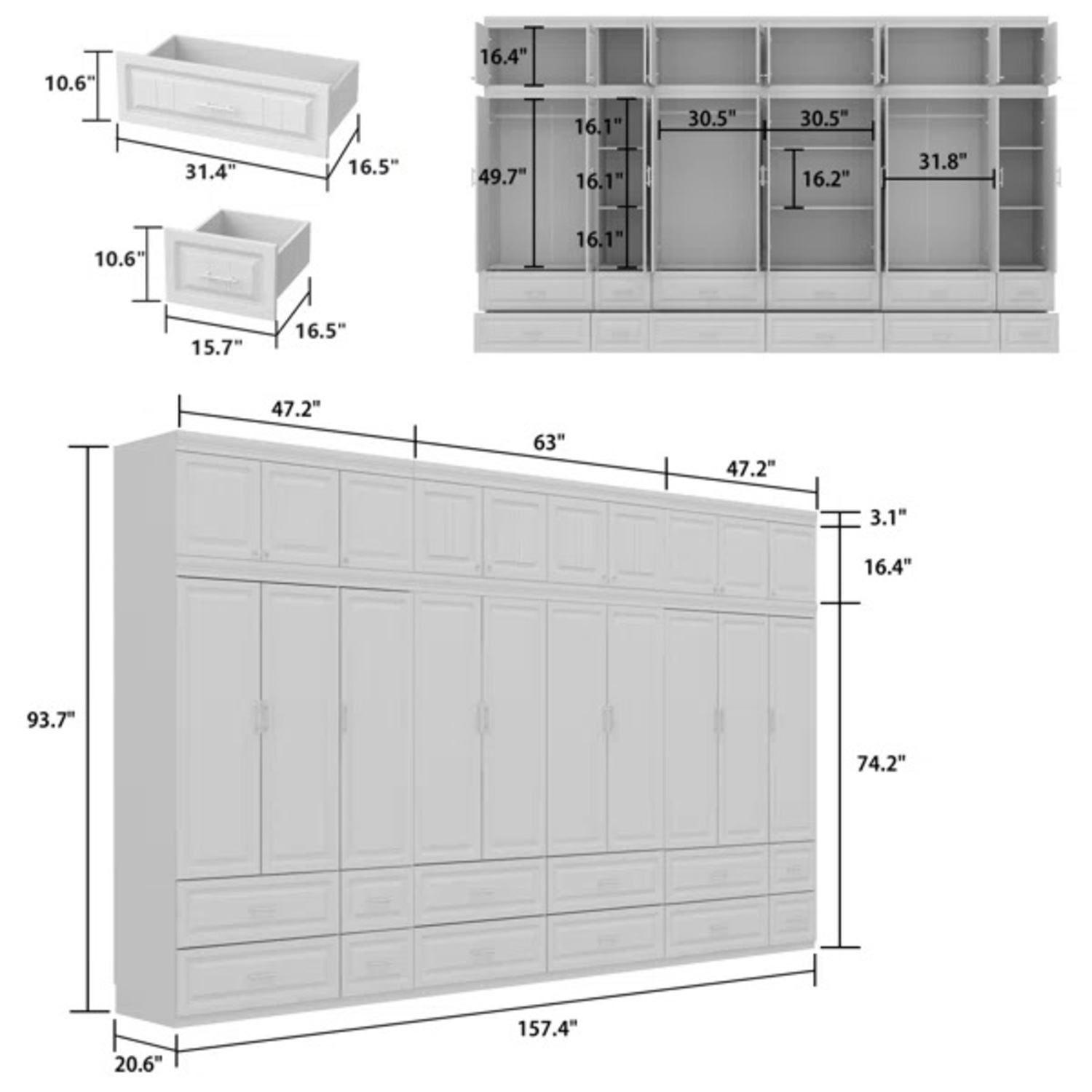 White Armoire - image-3