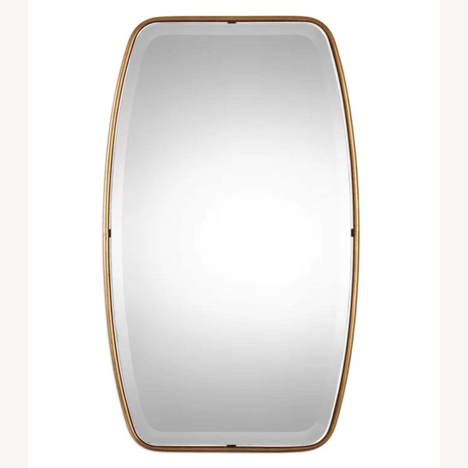 Antiqued Gold Leaf Beveled Wall Mirror  - image-1