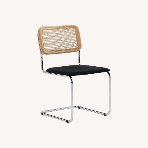 Used Joybird Kian Black and Cane Dining Chairs for sale on AptDeco