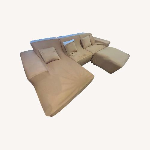 Used White and Yello 3+ Piece Sectional for sale on AptDeco