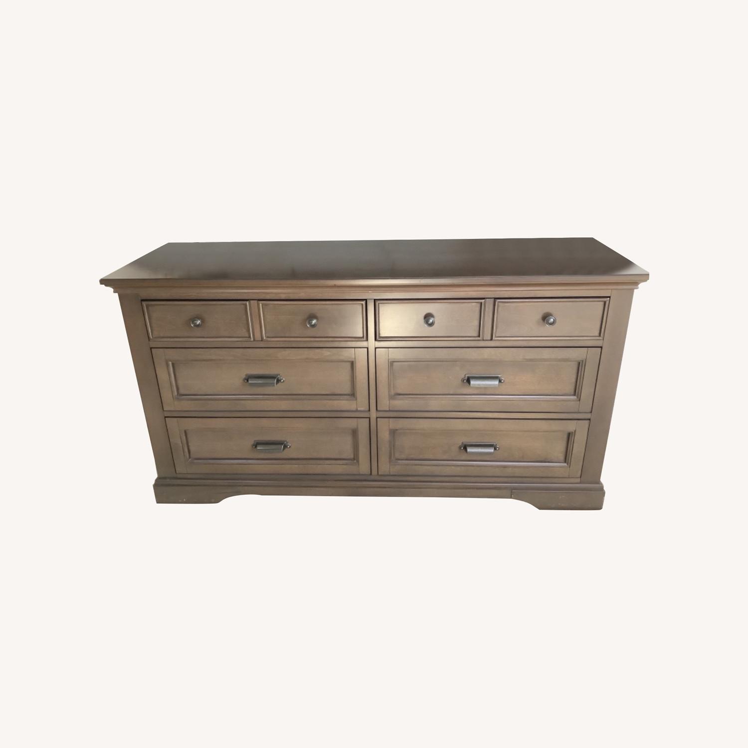 Dark Brown Wood Dresser - image-0