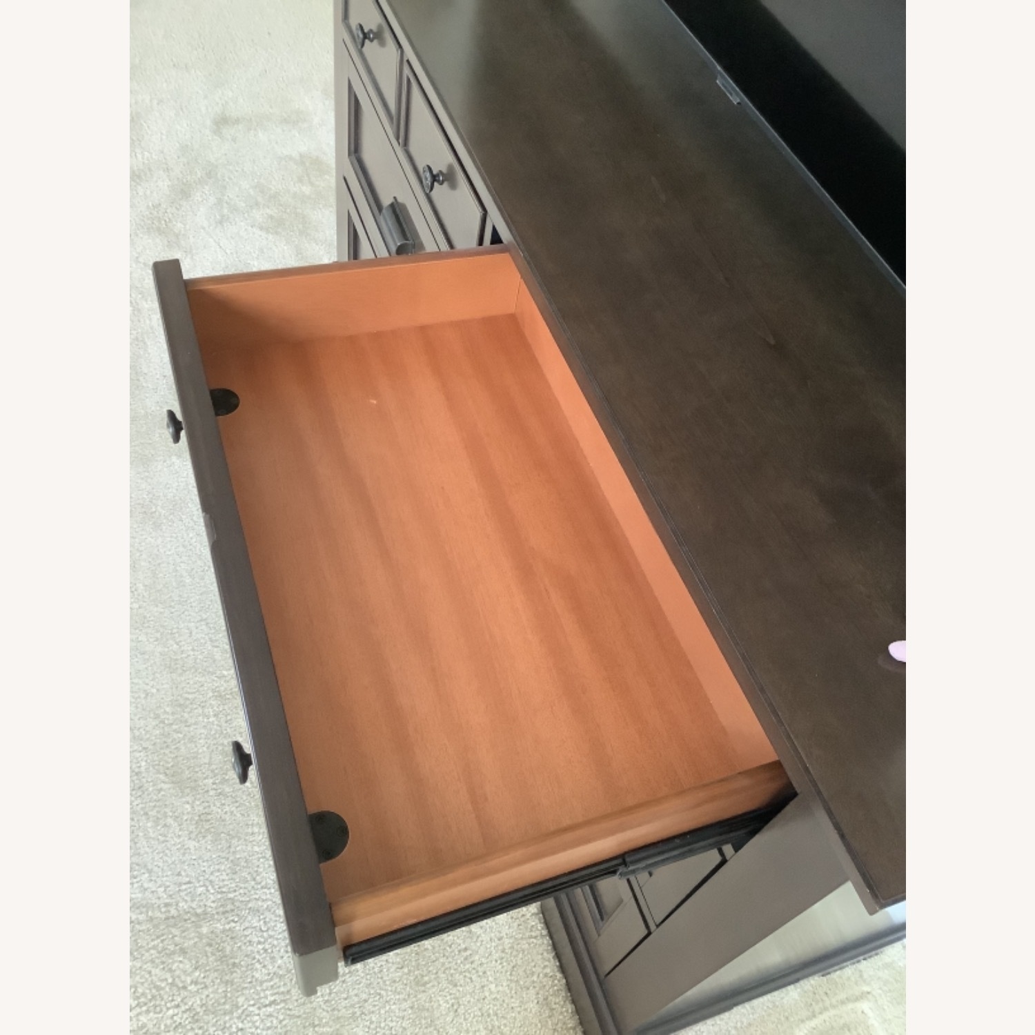 Dark Brown Wood Dresser - image-5
