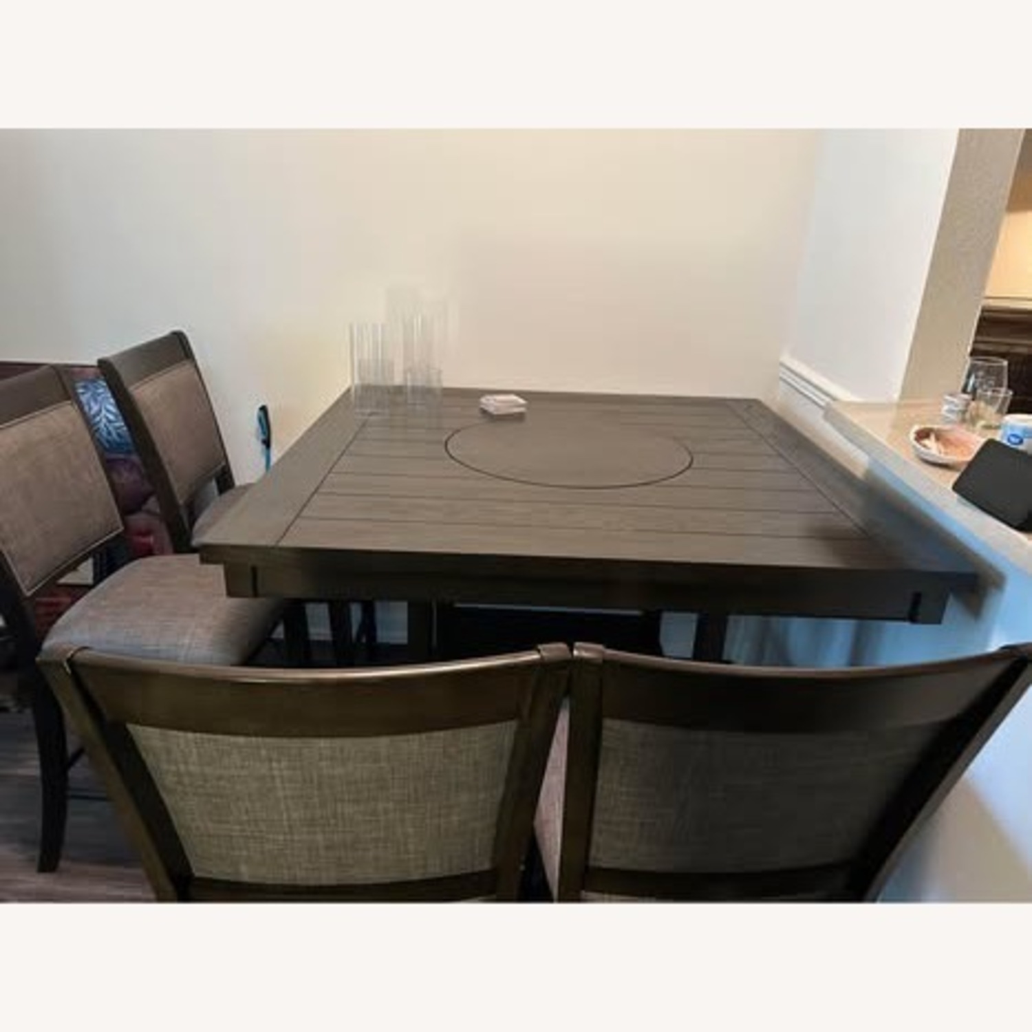 CrownMark Fulton 6-PC Counter Ht Chalk Gray Dining Set  - image-7