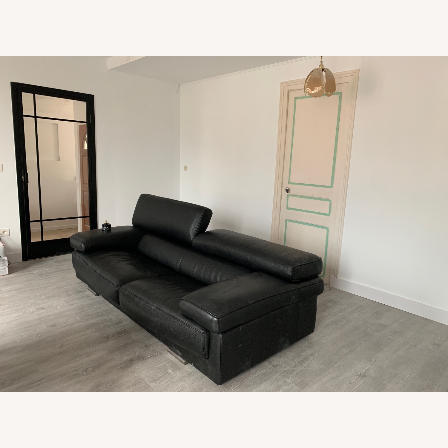 Roche Bobois Black Leather Ultimate 3-Seater Sofa - image-1