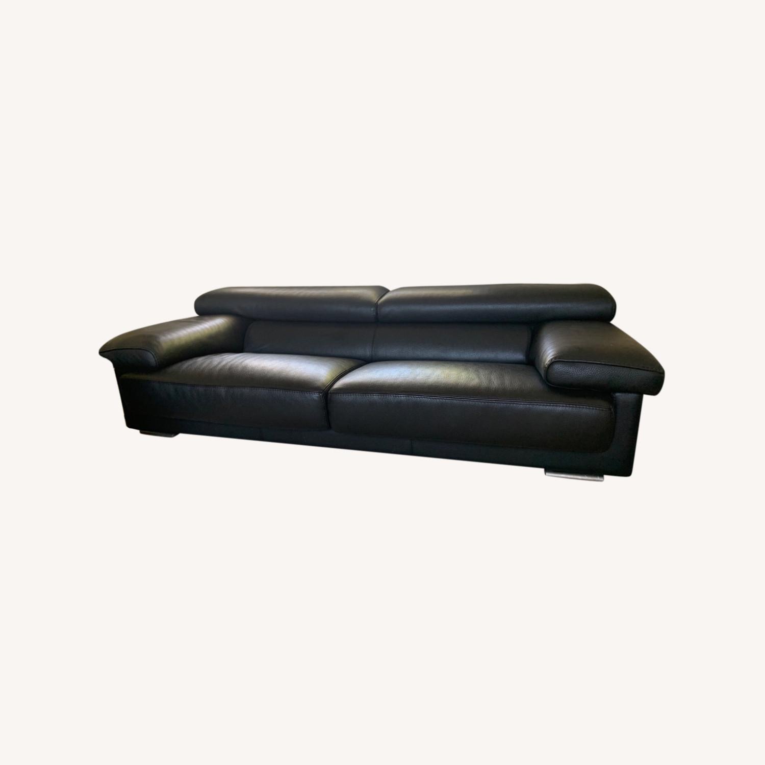 Roche Bobois Black Leather Ultimate 3-Seater Sofa - image-0