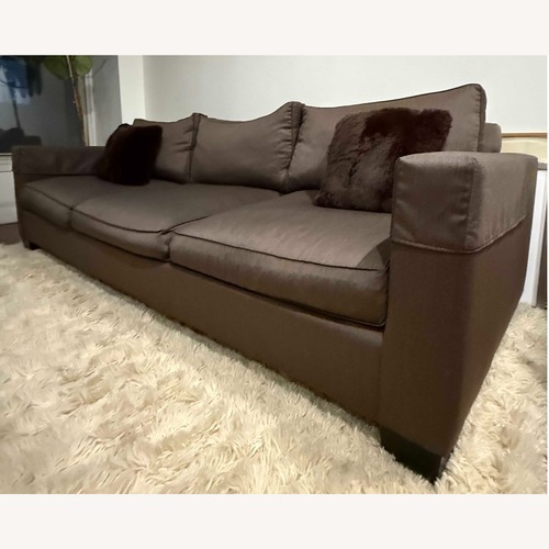 Used Ralph Lauren Dark Brown Wool Blend 3+ Seater Sofa for sale on AptDeco