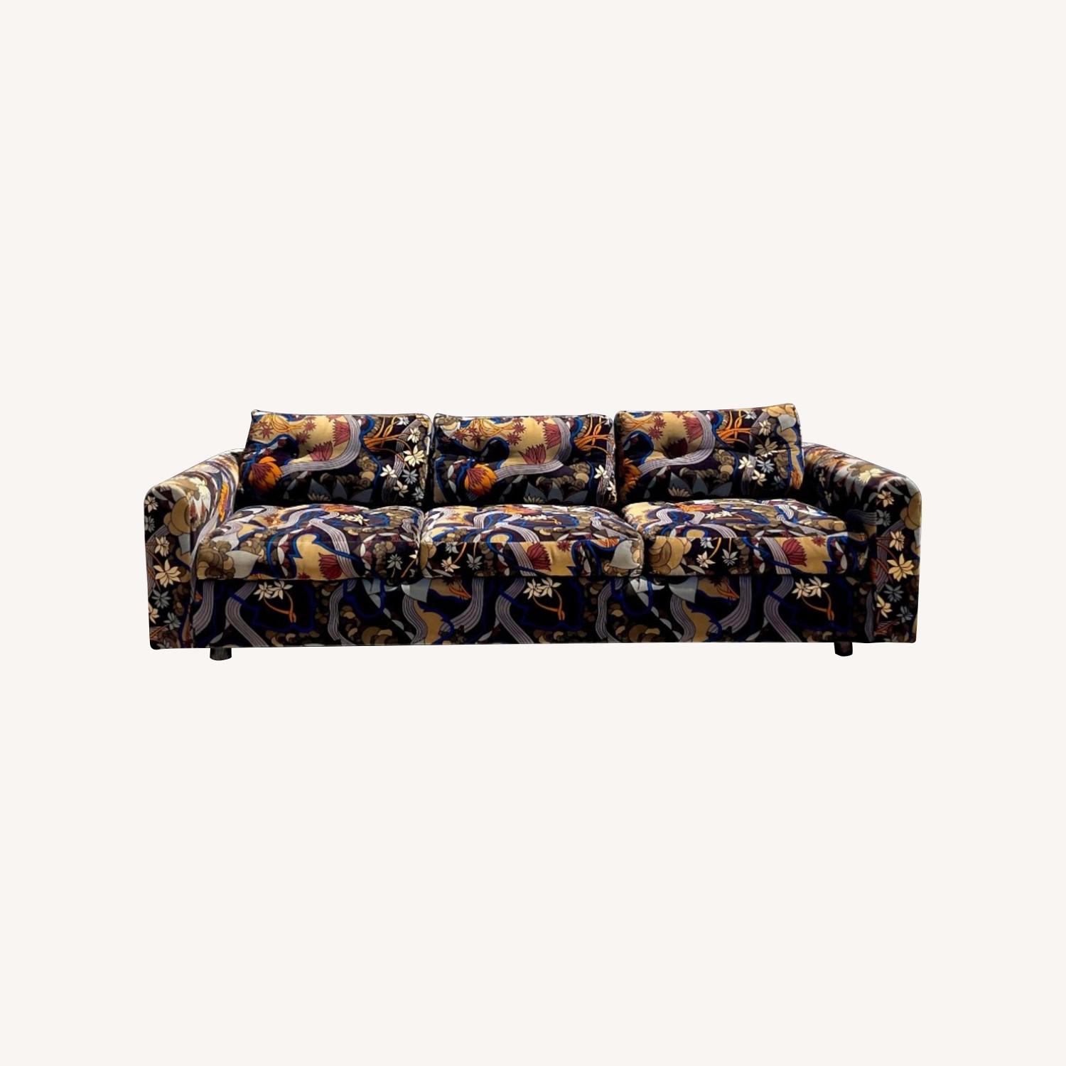 Vintage Boho Jack Lenor Mod Print Sofa  - image-0