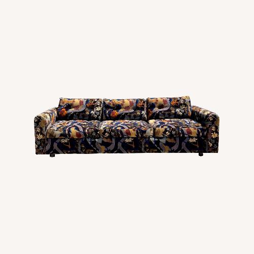 Used Vintage Boho Jack Lenor Mod Print Sofa  for sale on AptDeco