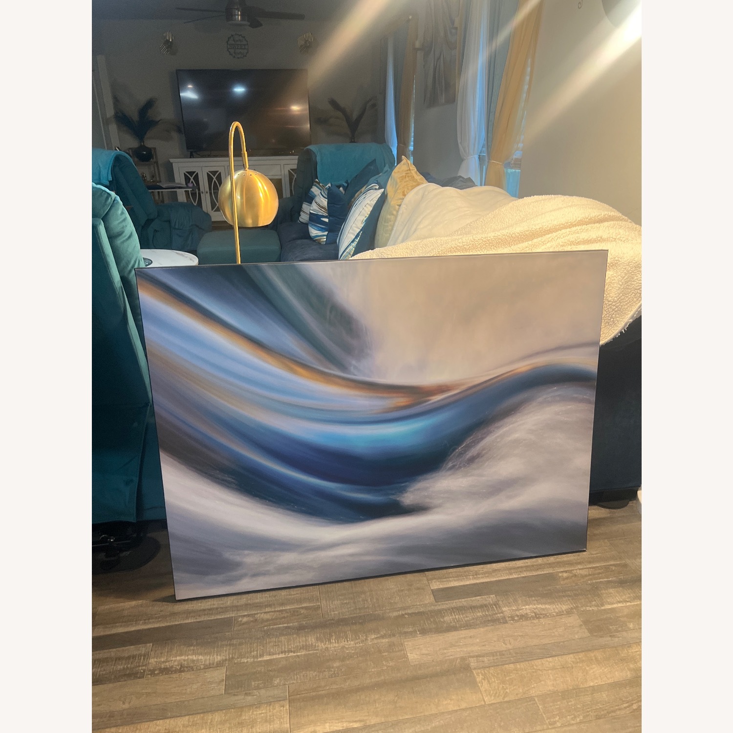 Rooms To Go Blue Wall Art - image-2