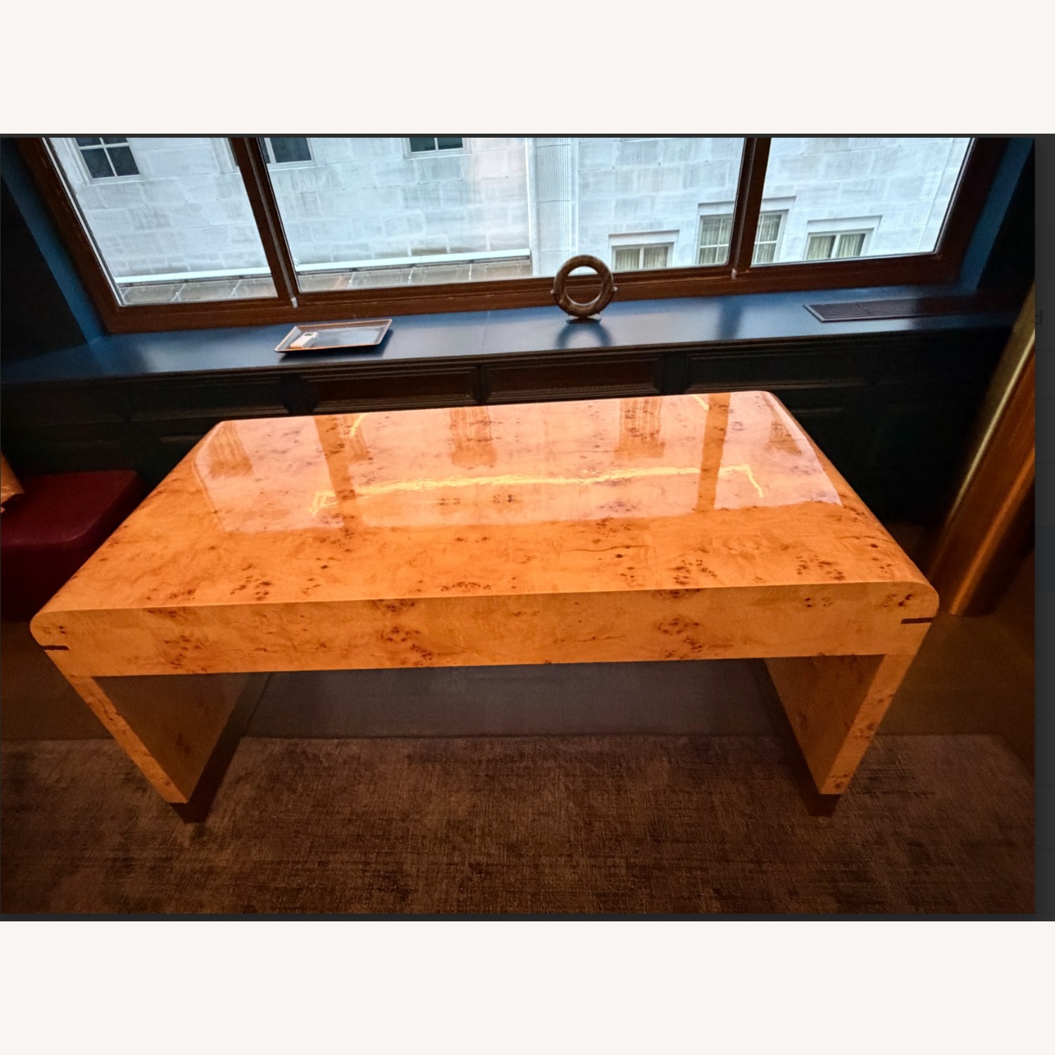 Myknos Burl Wood Natural Wood Desk - image-3
