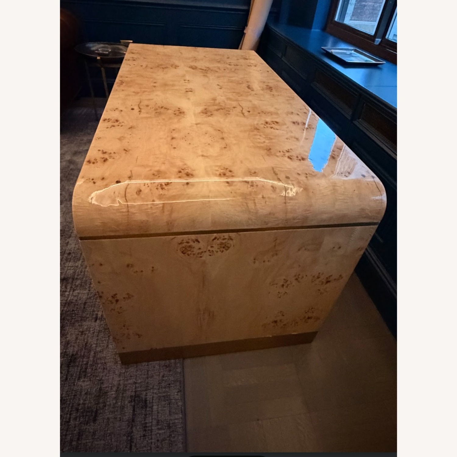 Myknos Burl Wood Natural Wood Desk - image-1