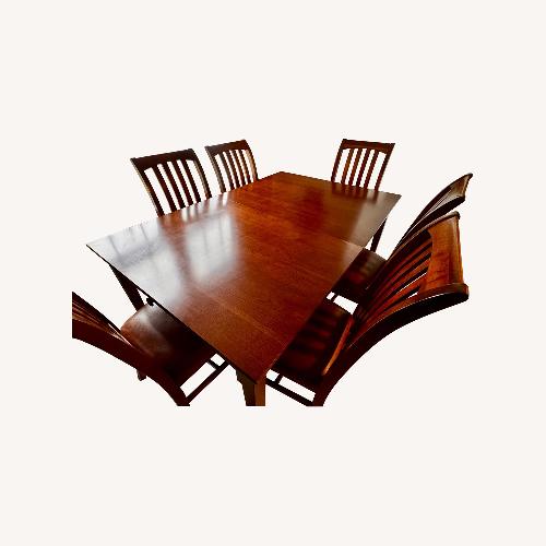 Used Ethan Allen Solid Cherry Wood Dining Set for sale on AptDeco