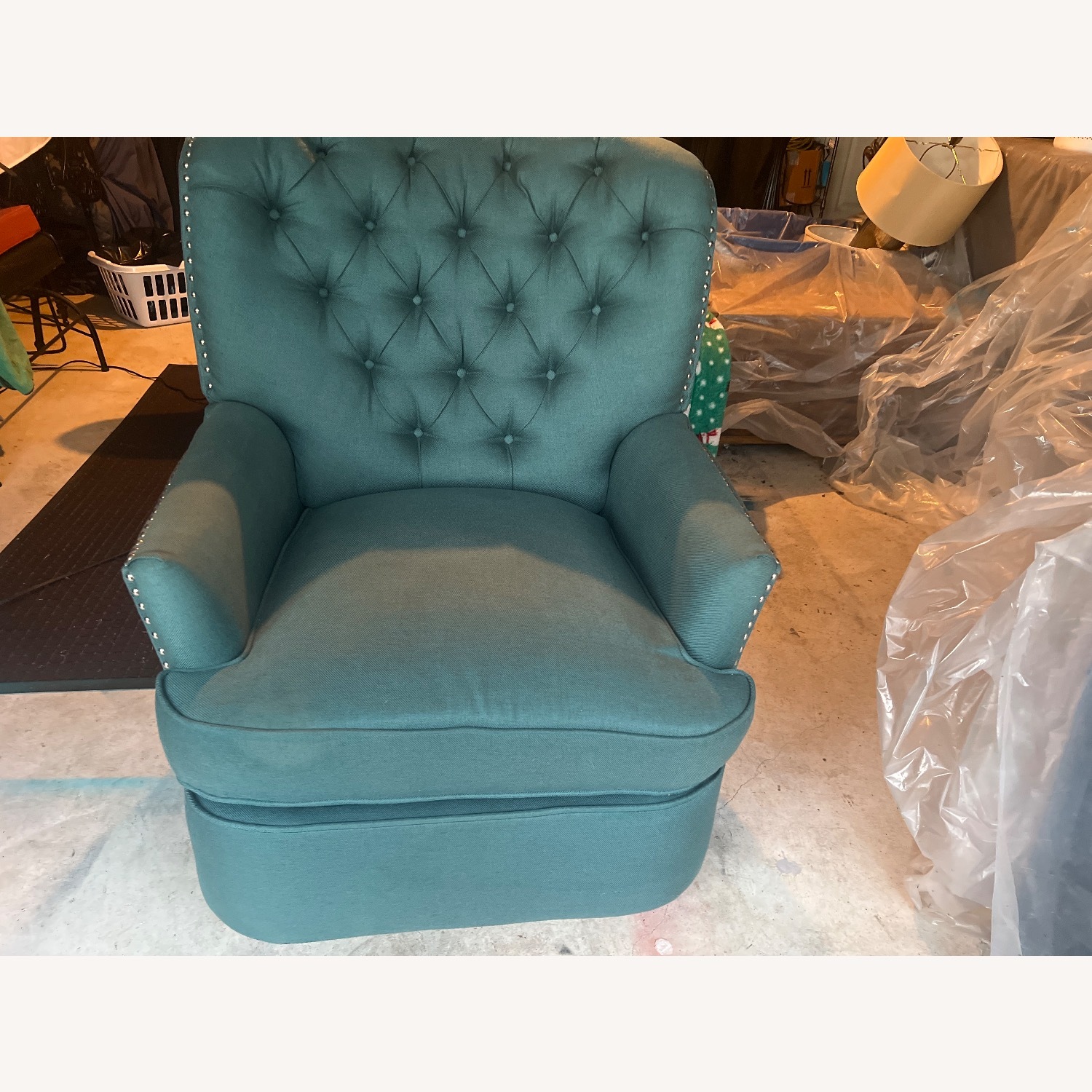 Amazon Blue Fabric Power  Recliner - image-2