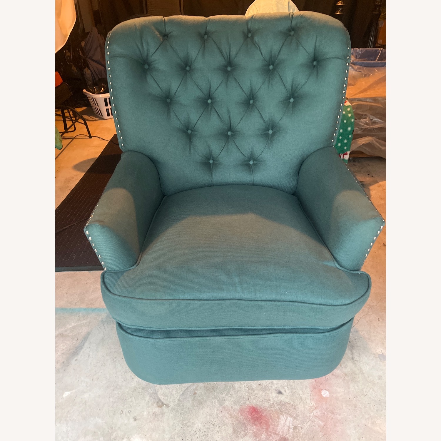 Amazon Blue Fabric Power  Recliner - image-1