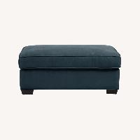 Rooms To Go  Cindy Crawford Blue Fabric Ottoman