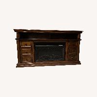 Style Selections Brown Electric Fireplace & Remote