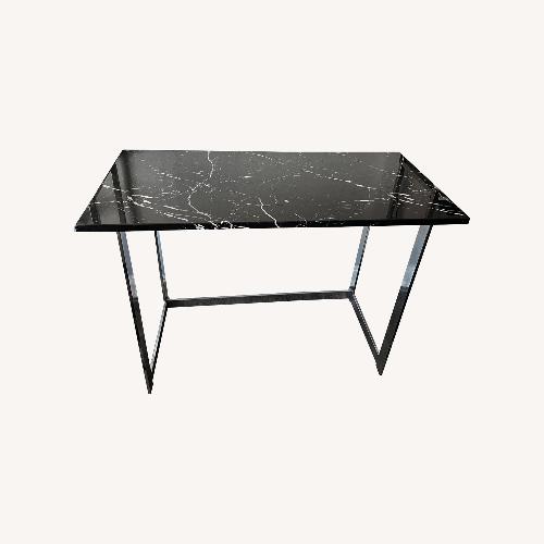 Used Wayfair Celetha Black Marble Desk for sale on AptDeco