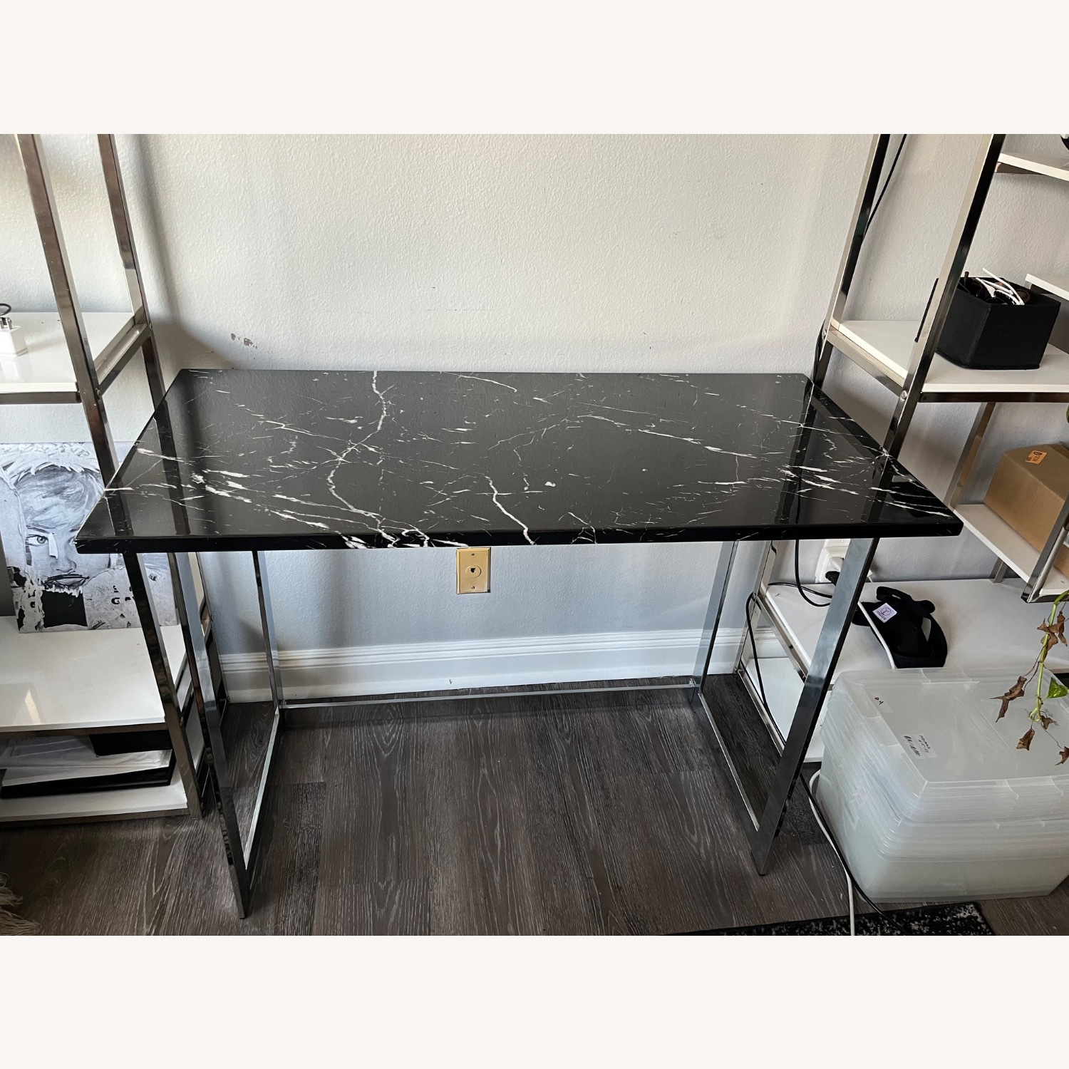 Wayfair Celetha Black Marble Desk - image-4