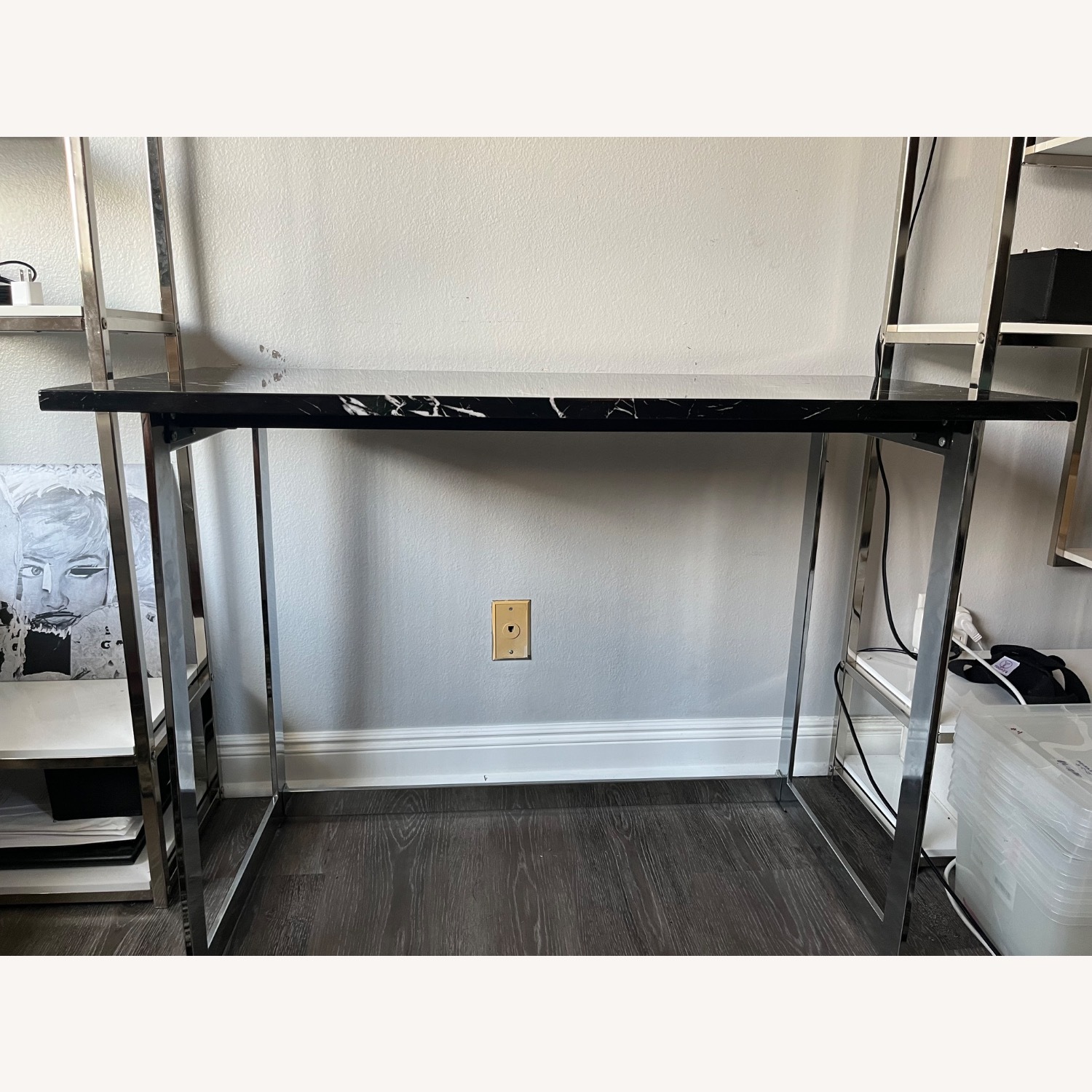 Wayfair Celetha Black Marble Desk - image-3