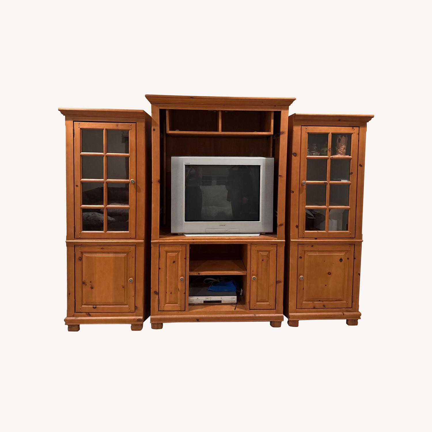 European Wood Classics Light Brown Wood Wall Unit - image-0