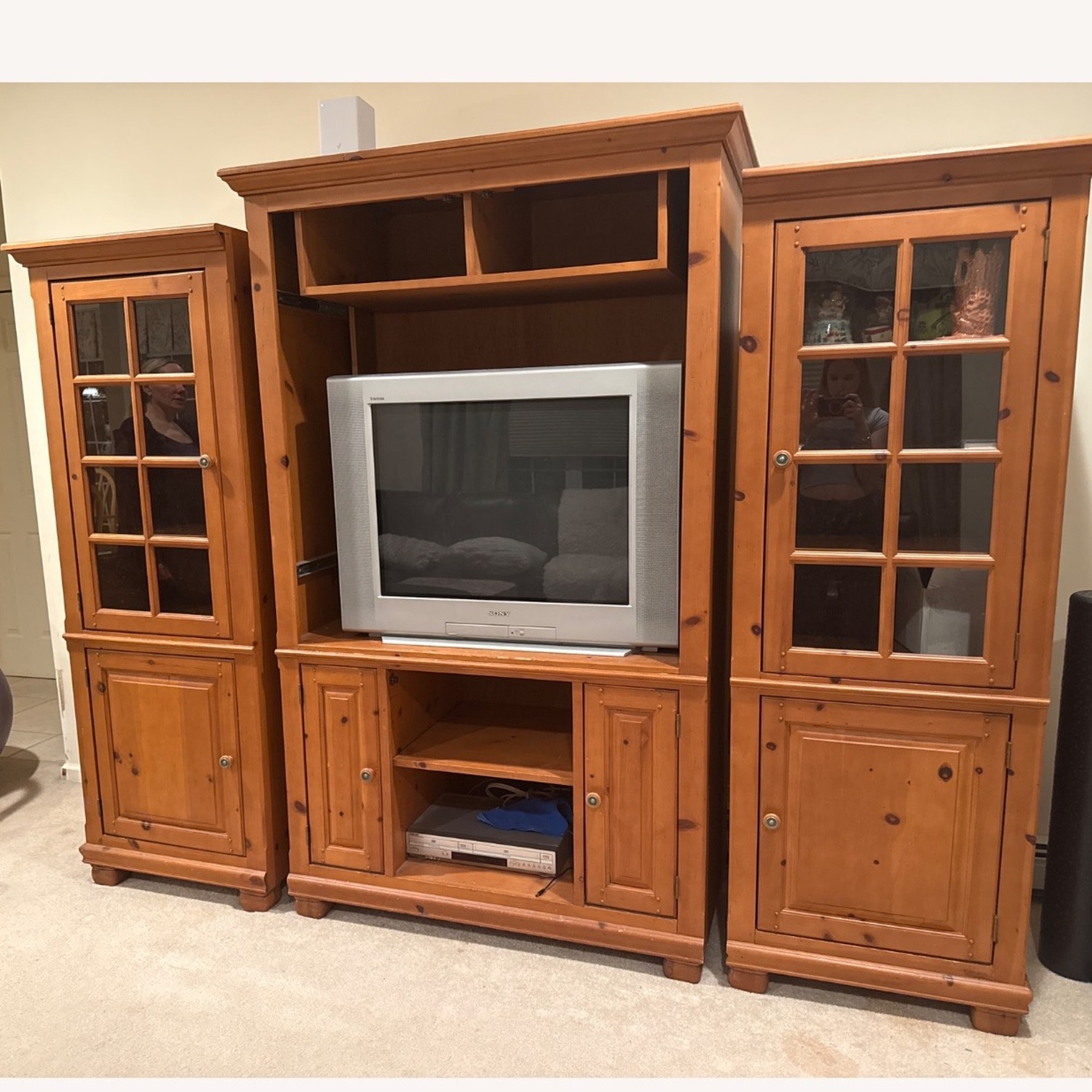 European Wood Classics Light Brown Wood Wall Unit - image-3