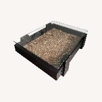 Vintage/Antique Wood and Glass Coffee Table