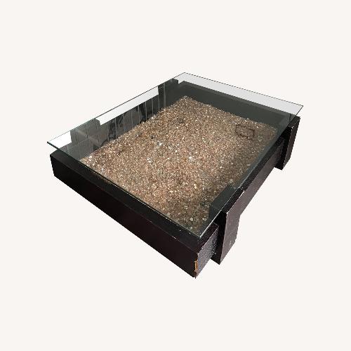 Used Vintage/Antique Wood and Glass Coffee Table for sale on AptDeco