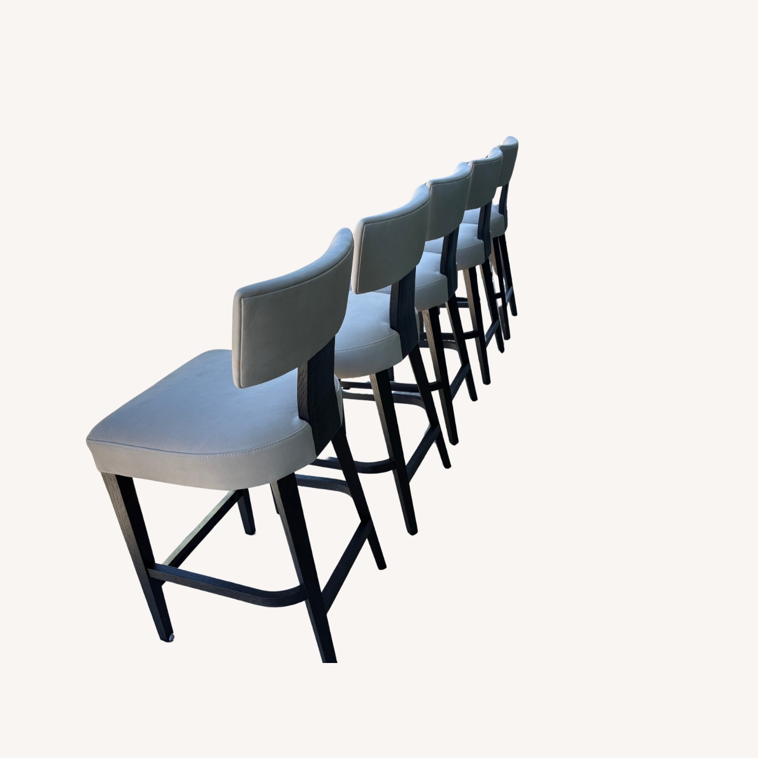 Restoration Hardware Padua Leather Counter Stools Set of 5 - image-23