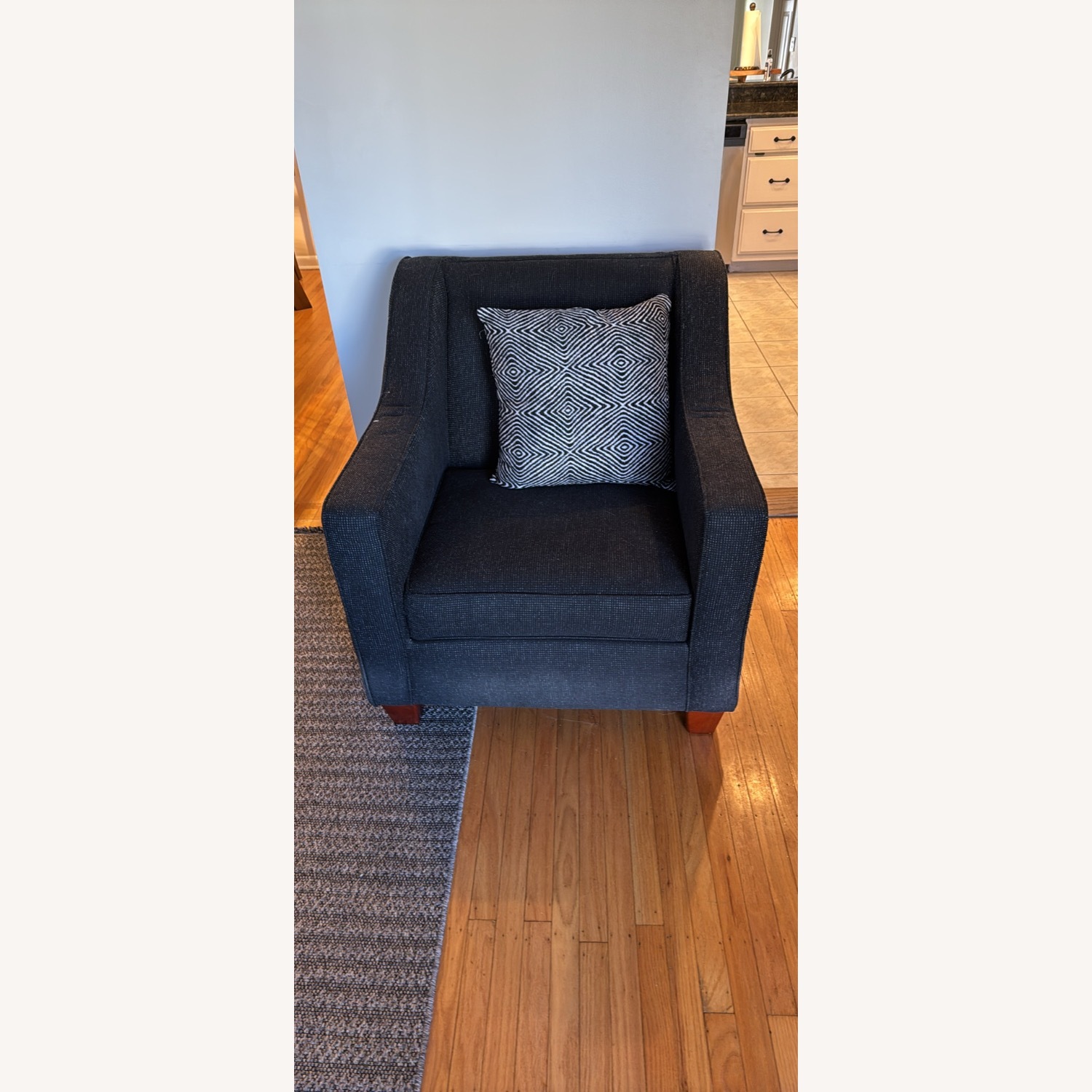 Black Fabric 3+ Seater Sofa - image-4