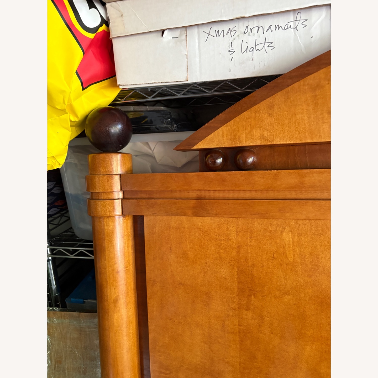 Hickory White Queen Satinwood Burl Bed - image-2