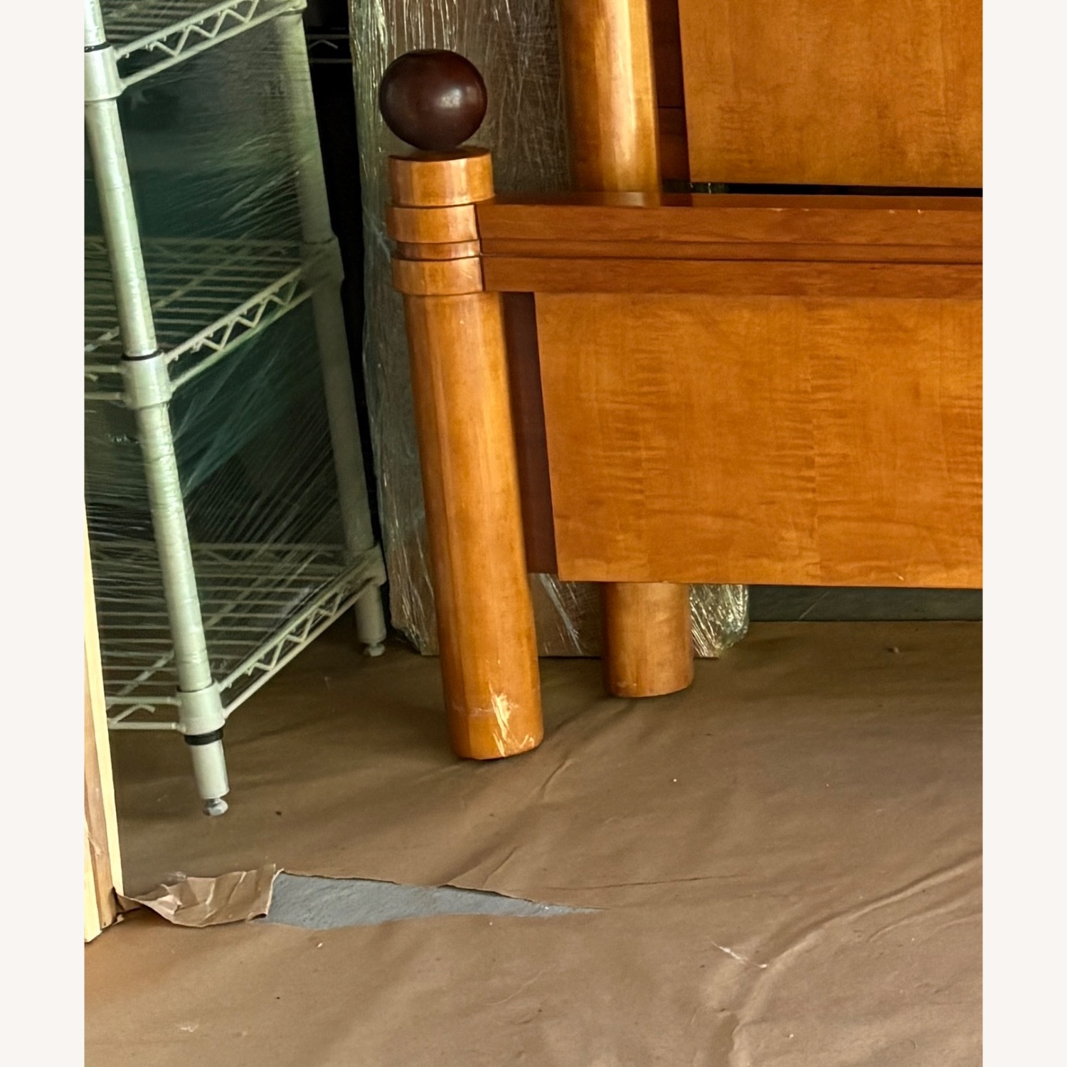 Hickory White Queen Satinwood Burl Bed - image-4