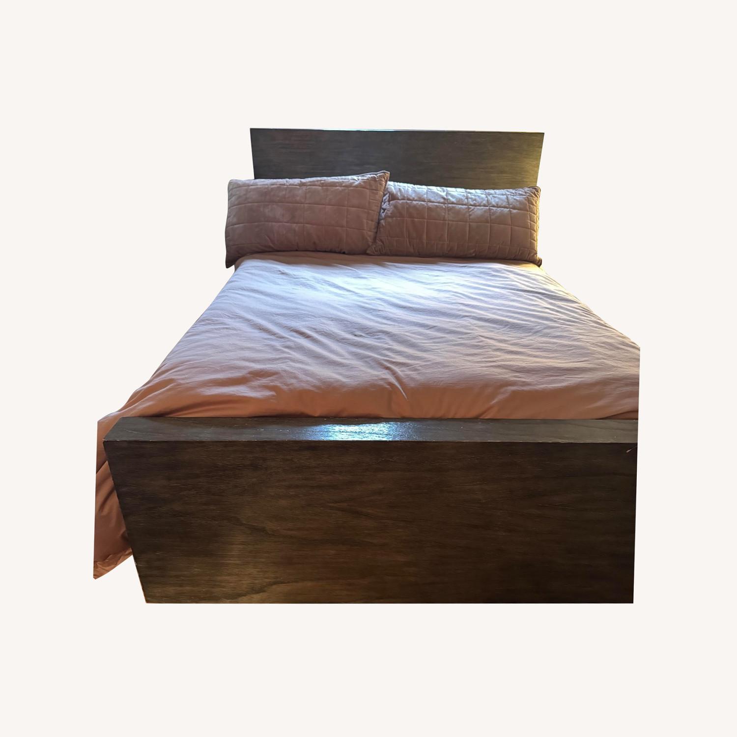 Z Gallerie Distressed Wood Queen Bed - image-0