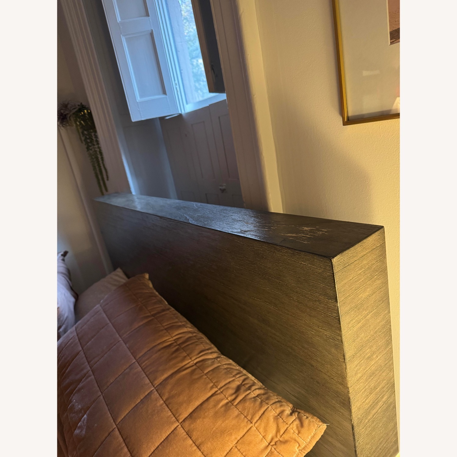 Z Gallerie Distressed Wood Queen Bed - image-1