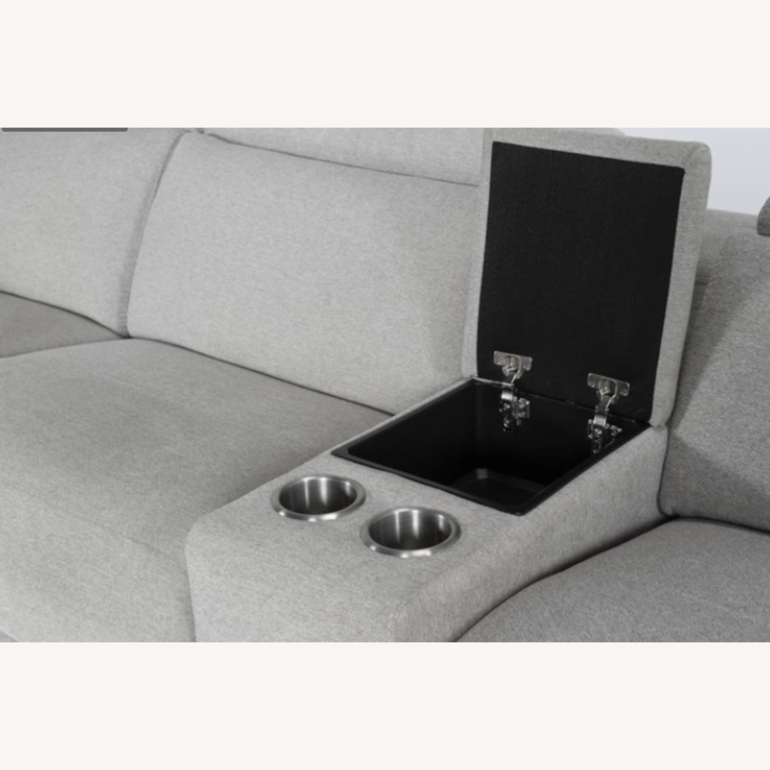 Living Spaces Light Gray 3+ Piece Sectional - image-6