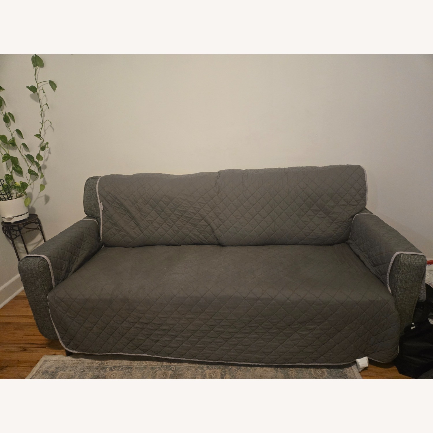 Ashley Furniture Dark Gray Fabric 3 Seater Sofa - image-3